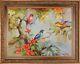 Gold Framed Oil Painting, Wall Art, Signed By L Richard, Wild Birds Portrait