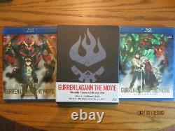Gurren Lagann Movie 1 + 2 Double Feature Blu-Ray Box Set OOP RARE Aniplex