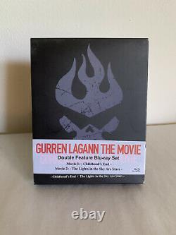 Gurren Lagann Movie 1 + 2 Double Feature Blu-Ray Box Set OOP RARE HTF