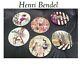 Henri Bendel New York Coaster Set Of 6 Zenou Café Party Girl Whippet Rare