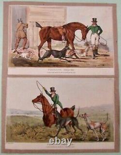 Henry Alken Set 6 Original Coursing Prints 1824 Never Framed Very Fresh Fox