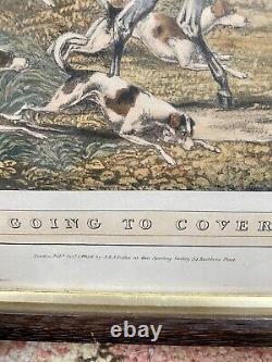 Henry Alken set of 4 framed antique equestrian hunt prints circa 1828