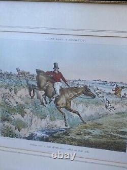 Henry Thomas Alken (1785 -1851) 3 X vintage hunting prints Of Etchings Framed