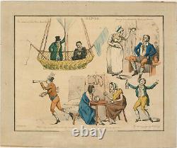 Henry Thomas Alken (1785-1851) Set of 14 Etchings, Popular Songs, Frontispiece