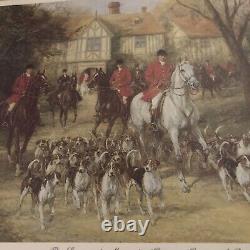 Heywood Hardy Hunting Prints Framed Set 4 Over the Stile Start Manor Finish Find