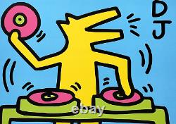 Keith Haring DJ Set Dog 1983 Pop Art Print Music Animal New York graffiti artist