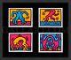 Keith Haring Pop Shop Ii 1988 Complete Set Of 4 Signed Screen Prints Gallart
