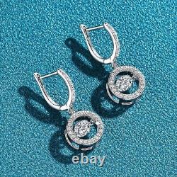 Lab-Created 1ct Diamond Beating Heart Earring Set in White Gold