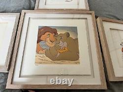 Lion King Serigraph Mufasa, Sarabi, & Simba 1994 Disney Treasures, Set Of 4