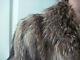 Long Racoon Real Fur Sweeping Coat L Women Brown Gray Usa Ear Muffs Set Limited
