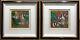 Luis Sottil Little Colors Of The Sea 2 Piece Set Hand Signed With Custom Frame