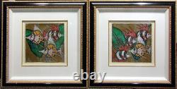 Luis Sottil Little Colors Of the Sea 2 piece set Hand Signed with Custom Frame