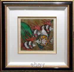 Luis Sottil Little Colors Of the Sea 2 piece set Hand Signed with Custom Frame