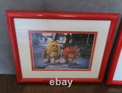 M&M Set Of Two Animation Lithograph 9x11 Inch Framed Artwork