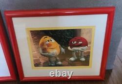 M&M Set Of Two Animation Lithograph 9x11 Inch Framed Artwork