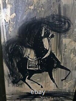 MCM Horse Theme Vanguard Studios Van Gaard 3 Paintings Set Oil on Board