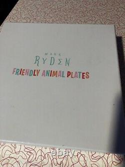 Mark Ryden Friendly Animal 6 Plate Complete set Yak Bunny Pig bear etc