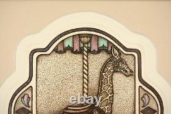 Matching 75/350 Pair, Alice Villanueva Scott Etchings Carousel Giraffe & Horse
