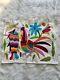 Mexican Folk Art Otomi Embroidered Placemats Mythical Animals Andfloral Set Of 5