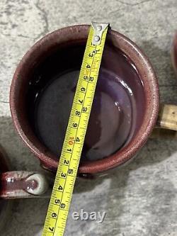 Mountain Arts Pottery Soup Chowder Bowls Mugs Medallion Animals Set/4 Bozeman MT