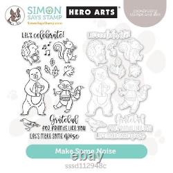 NEW Stamptember 2023 Hero Arts Make Some Noise Stamp and Die Set