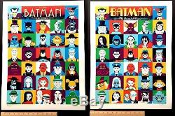New Batman Animated Two Print SIGNED Matching # Set Dave Perillo Mondo Posters