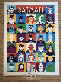 New Batman Animated Two Print SIGNED Matching # Set Dave Perillo Mondo Posters