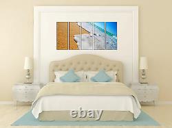 Ocean Wave on Beach Photo Canvas Prints Framed Wall Art Ready to Hang Home Decor