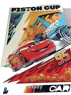 Original Limited CARS Poster Set RARE Disney Pixar Animated Racing Movie Film