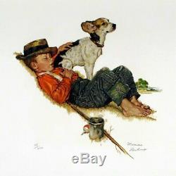 Original Norman Rockwell Puppy Love Suite Set of (4) Signed Lithographs 72/200