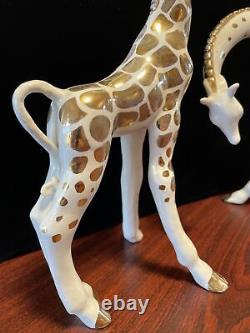 Pair / Set Frank Engle MCM Art Pottery Giraffes original label