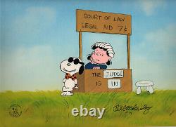 Peanuts-Legal Beagle vs. Judge Lucy Limited Edition Cel Set Signed by Melendez