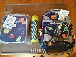 Pottery barn SET Solar System Backpack+ LUNCH BOX+ Water bottle space school boy