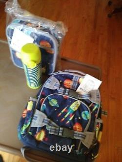 Pottery barn SET Solar System Backpack+ LUNCH BOX+ Water bottle space school boy
