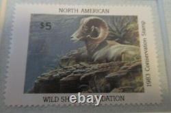 RARE SET North American Wild Sheep Prints & Stamps Swanson Bateman Carlson Kuhn