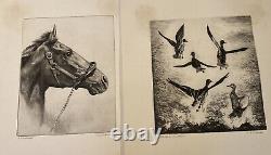 RH Palenske Etching Set Whirlaway Startled Mallards Outlaw Heading for Safety