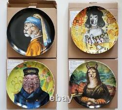 Rachel Kozlowski West Elm Dapper Animal Plate Works of Art Set of 4