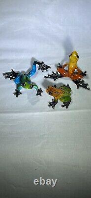 Rare Matched Set Of 3 Frogman 532/5000 Bronze Frogs Limited Edition Coa 1974