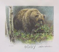 Robert BATEMAN Grizzly Bear Predator 3 Print art set original Hand Coloured