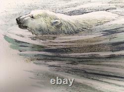 Robert BATEMAN Polar Bear 3 Print art set original Hand Coloured
