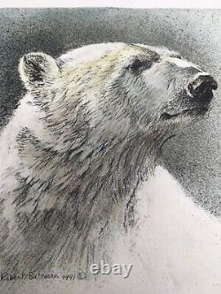 Robert BATEMAN Polar Bear 3 Print art set original Hand Coloured