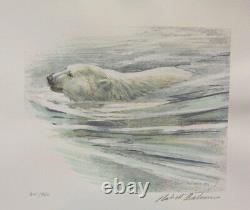 Robert BATEMAN Polar Bear Predator 3 Print art set original Hand Coloured Signed
