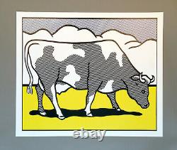 Roy Lichtenstein'Cow Going Abstract' Rare Original 82 Triptych Poster Print Set
