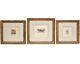 Set Mid Century French Framed Brigette Coudrian Etchings Paris 1956