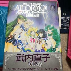 Sailor Moon 5 original art books & 2 Anime Albums Set Naoko Takeuchi Collection