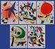 (set 1) Five Famous Original 1972 Colour Lithographs By Joan Miró