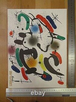 (Set 1) Five famous original 1972 colour lithographs by Joan Miró
