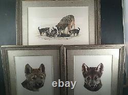 Set Of 3 Carl Brenders Signed Limited Edition Prints / Den Mother / Wolf Family
