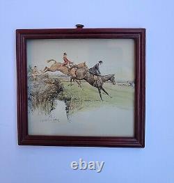 Set Of 3 Vintage John Saderson Wells Equestrian/hunt Framed Art Prints/artwork