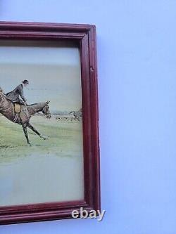 Set Of 3 Vintage John Saderson Wells Equestrian/hunt Framed Art Prints/artwork